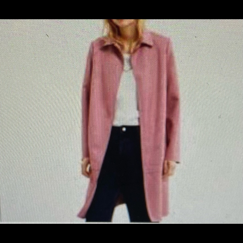 Zara Suede Pink Duster Coat